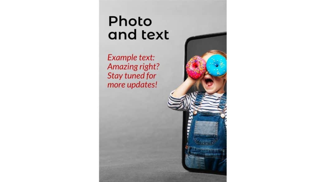 Photo and text updates