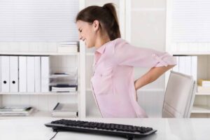 Back pain due to poor ergonomics