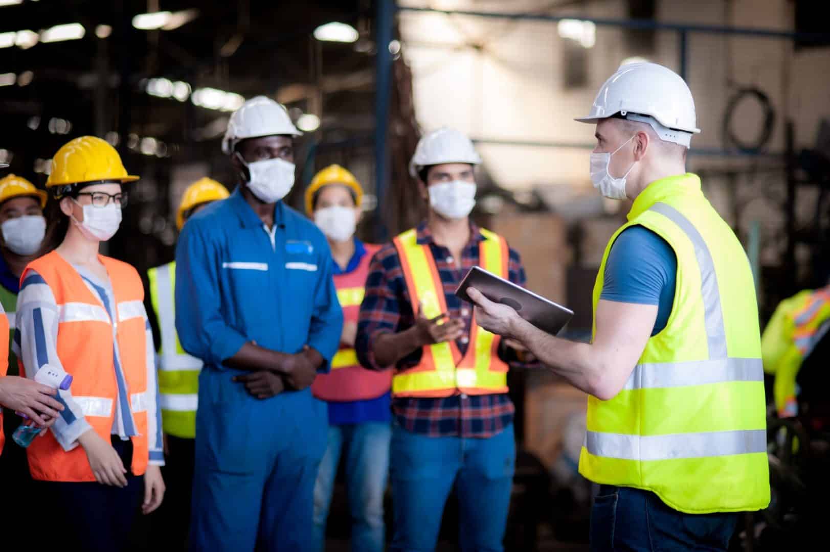 Safety training at the warehouse