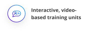 Interactive, video based training units