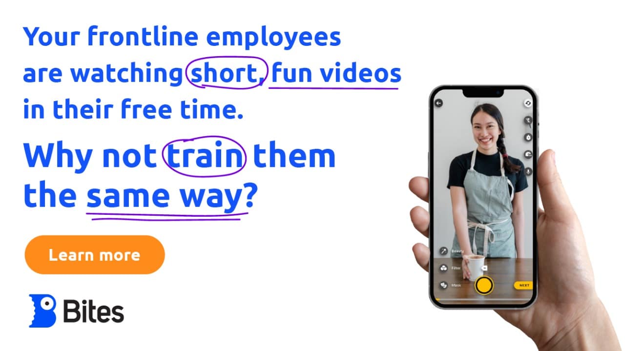Train with short, fun videos using Bites